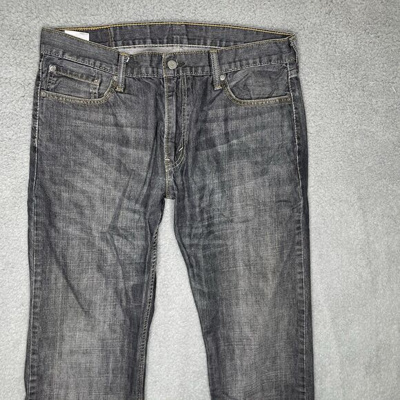 Levis 514 Straight Fit Jeans Mens 36 x 32 Gray Cotton Grey - Picture 12 of 15